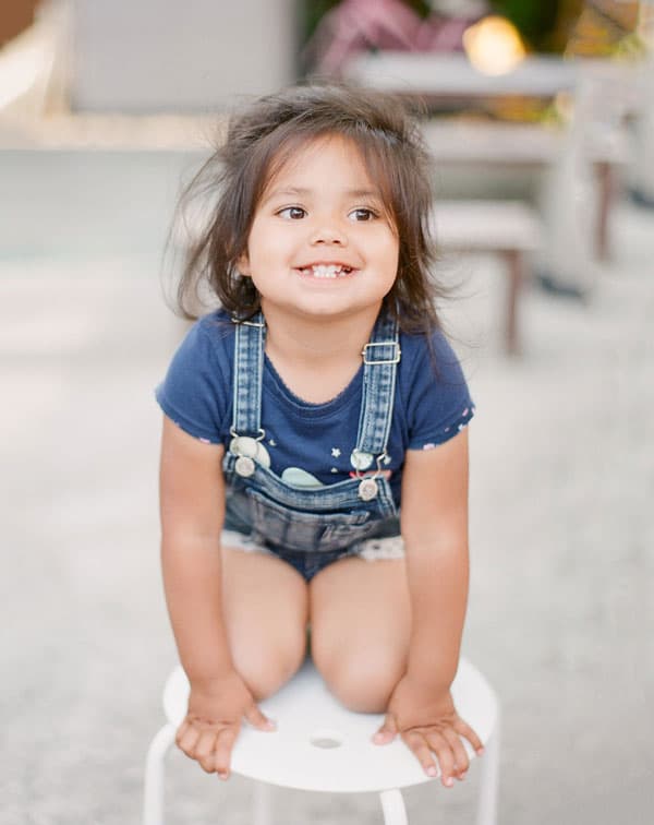 Happy child ready to learn Spanish